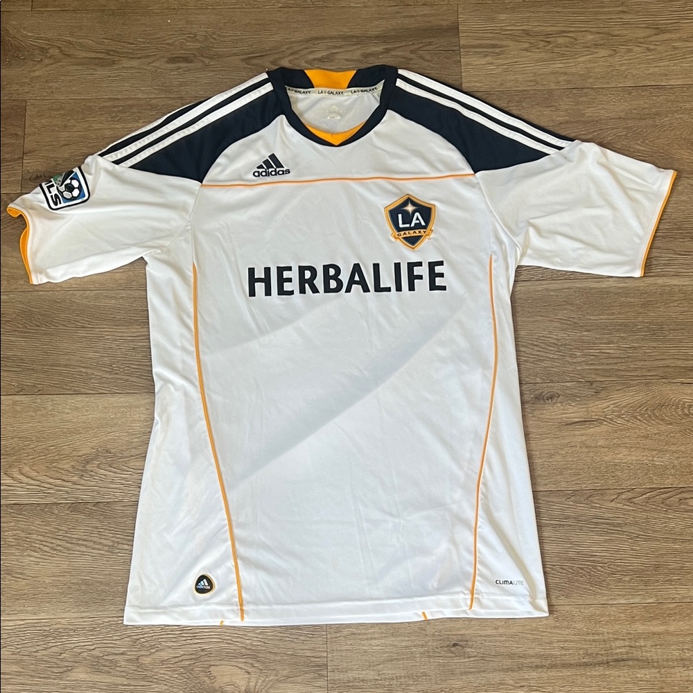 Adidas White and Black LA Galaxy Jersey